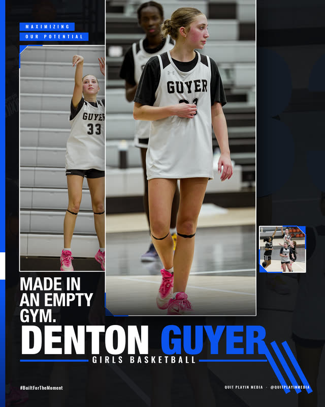 Collage featuring Addy: Made in an empty gym. Pillar: Maximizing Our Potential.
